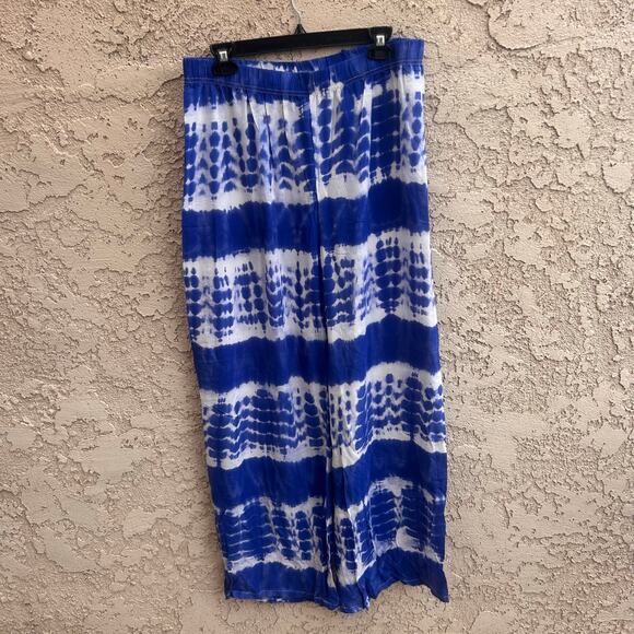 Cruisewear & Co. Tie Dye Wide Leg Rayon Pants Size Womens L - Picture 1 of 5